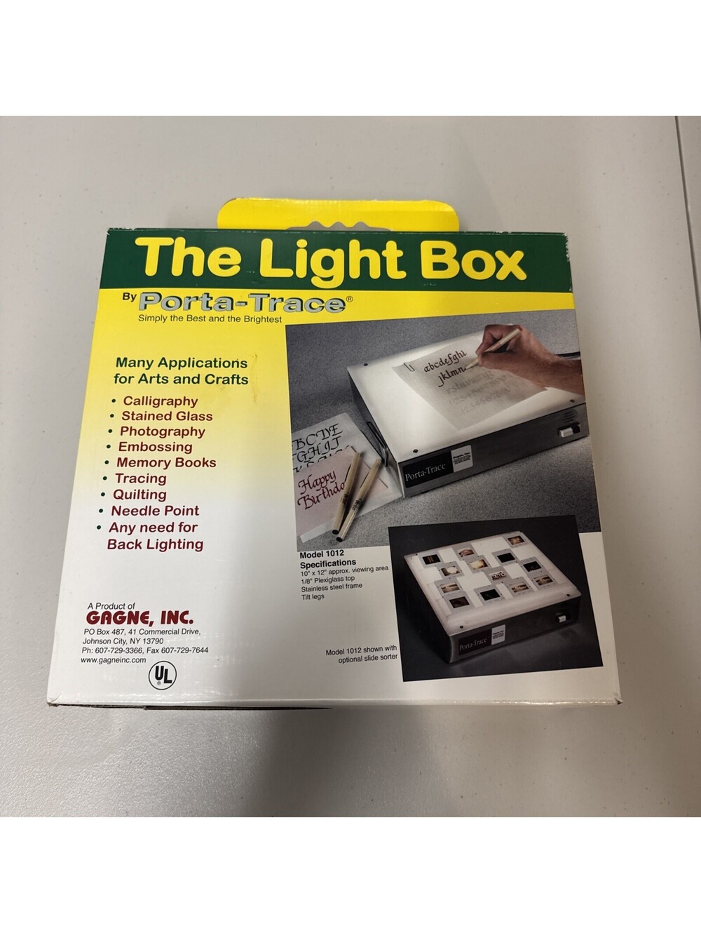 Gagne Porta-Trace 8 Watt Model 1012 Light Box Stainless 11" x 18" USA Made